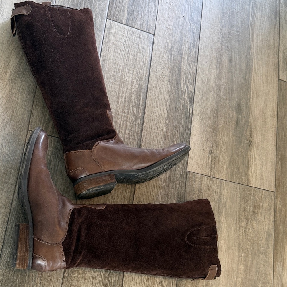 Sam Edelman Brown Suede and Leather Boots - Picture 4 of 13